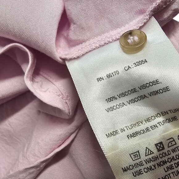 Anthropologie Maeve Button Front Tie Bottom Roll Sleeve Tunic, Purple, Size M - Picture 6 of 8